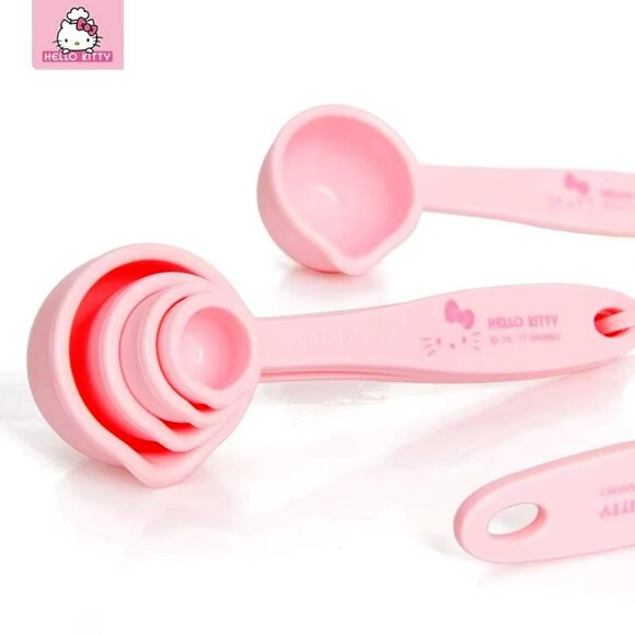 Sanrio Hello Kitty Measuring Spoons 4Pcs Set Pink NEW - Picture 3 of 4